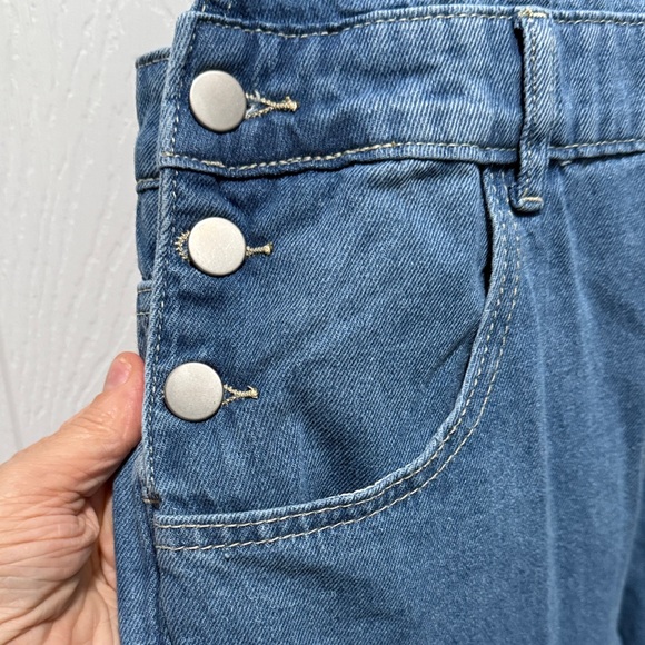 SHEIN Blue Denim Women Jeans Overalls - Picture 3 of 9